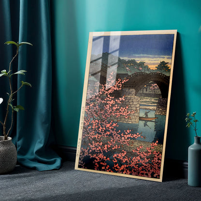 Flex Designs Metal Poster Kintai Bridge Spring by Kawase Hasui 24 x 36" Home Goods - Artist Artwork  Metal Poster