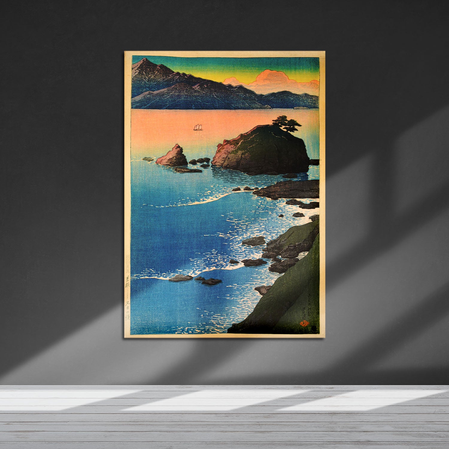 Flex Designs Metal Poster Kude Beach in Wakasa by Kawase Hasui 5 x 7" Home Goods - Artist Artwork  Metal Poster