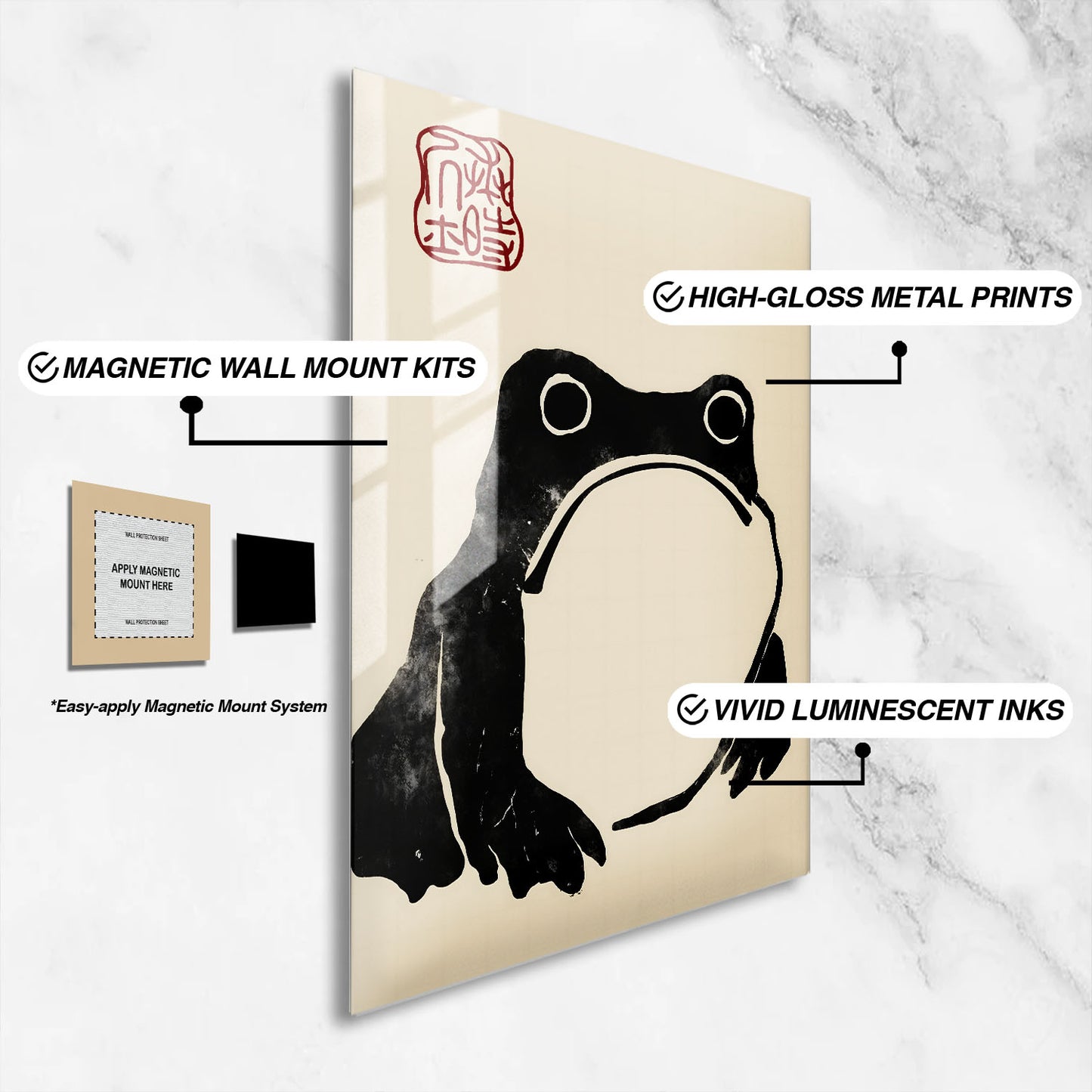 Flex Designs Metal Poster Matsumoto Hoji's Frog 16 x 24" Home Goods - Artist Artwork  Metal Poster