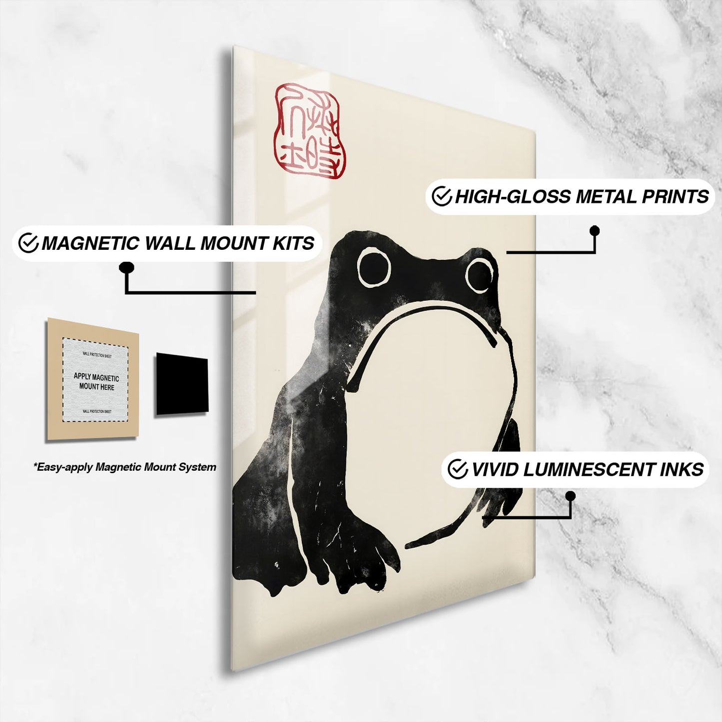 Flex Designs Metal Poster Matsumoto Hoji's Frog 16 x 24" Home Goods - Artist Artwork  Metal Poster