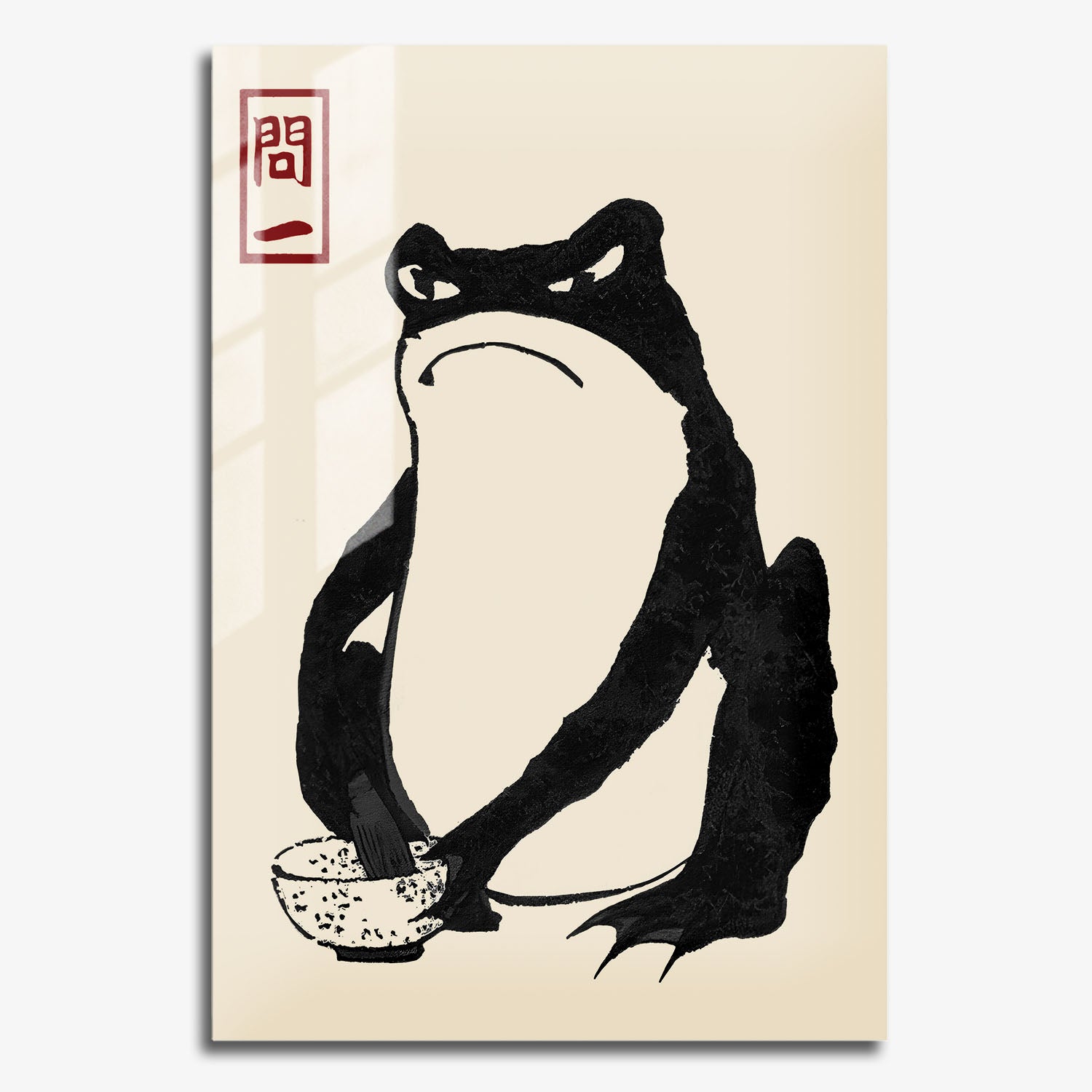 Flex Designs Metal Poster Matsumoto Hoji's Frog Grumpy 11 x 17" Home Goods - Artist Artwork  Metal Poster