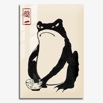 Flex Designs Metal Poster Matsumoto Hoji's Frog Grumpy 11 x 17" Home Goods - Artist Artwork  Metal Poster