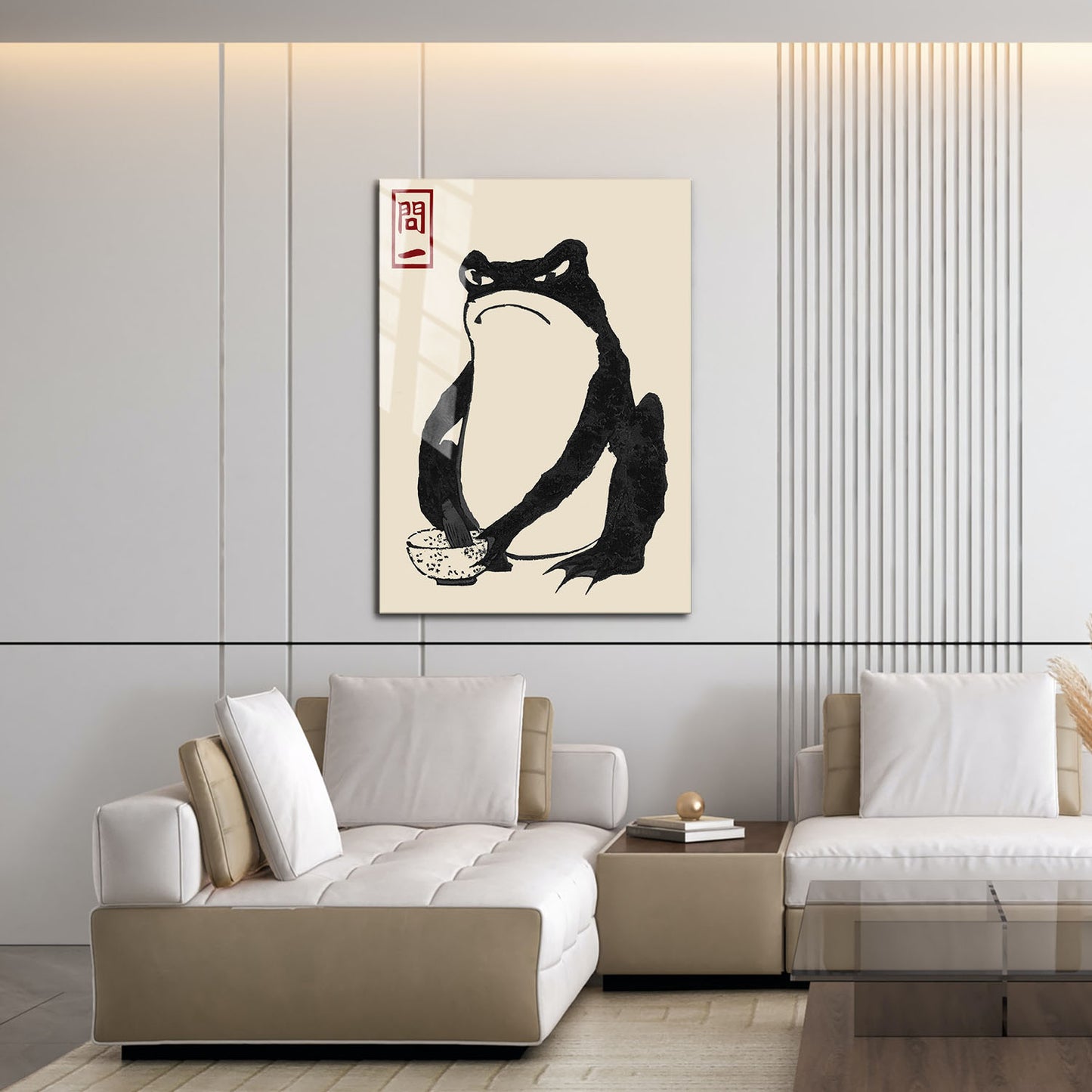 Flex Designs Metal Poster Matsumoto Hoji's Frog Grumpy 16 x 24" Home Goods - Artist Artwork  Metal Poster