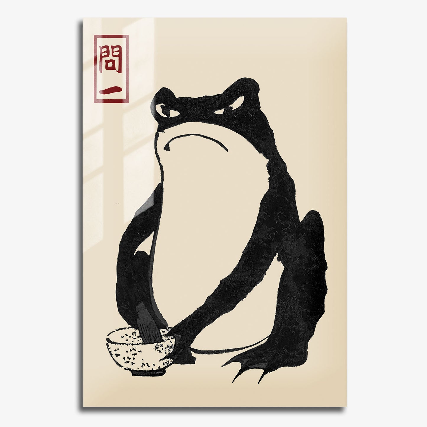 Flex Designs Metal Poster Matsumoto Hoji's Frog Grumpy 11 x 17" Home Goods - Artist Artwork  Metal Poster