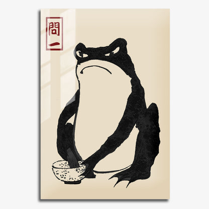 Flex Designs Metal Poster Matsumoto Hoji's Frog Grumpy 11 x 17" Home Goods - Artist Artwork  Metal Poster