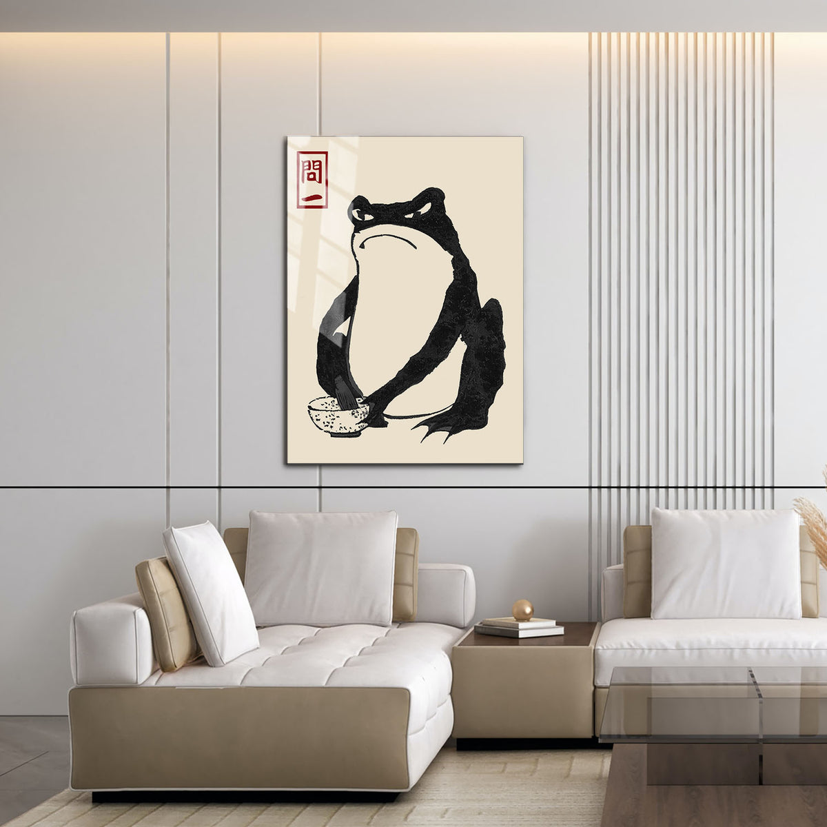 Flex Designs Metal Poster Matsumoto Hoji's Frog Grumpy 16 x 24" Home Goods - Artist Artwork  Metal Poster