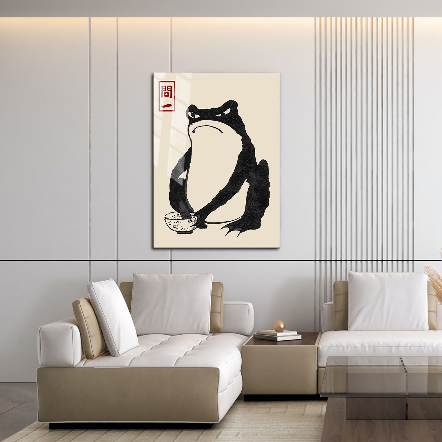 Flex Designs Metal Poster Matsumoto Hoji's Frog Grumpy 16 x 24" Home Goods - Artist Artwork  Metal Poster