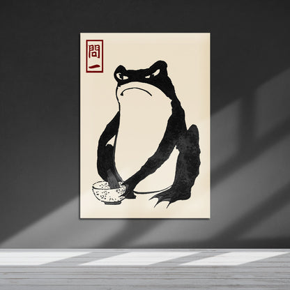 Flex Designs Metal Poster Matsumoto Hoji's Frog Grumpy 5 x 7" Home Goods - Artist Artwork  Metal Poster