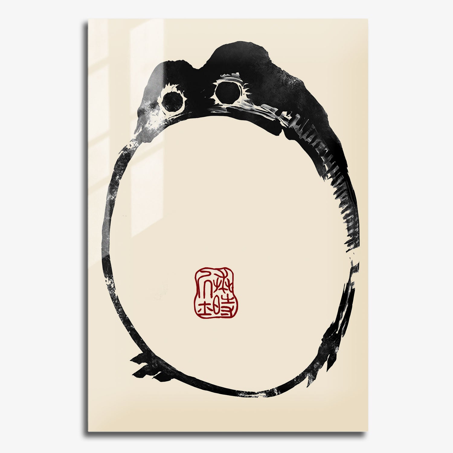 Flex Designs Metal Poster Matsumoto Hoji's Frog Round 11 x 17" Home Goods - Artist Artwork  Metal Poster