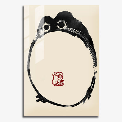 Flex Designs Metal Poster Matsumoto Hoji's Frog Round 11 x 17" Home Goods - Artist Artwork  Metal Poster