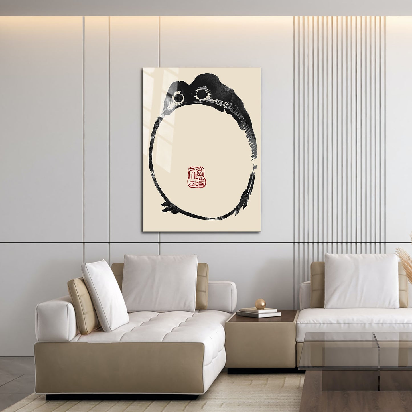 Flex Designs Metal Poster Matsumoto Hoji's Frog Round 16 x 24" Home Goods - Artist Artwork  Metal Poster