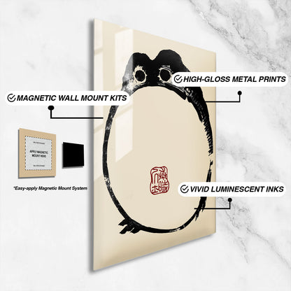 Flex Designs Metal Poster Matsumoto Hoji's Frog Round 16 x 24" Home Goods - Artist Artwork  Metal Poster