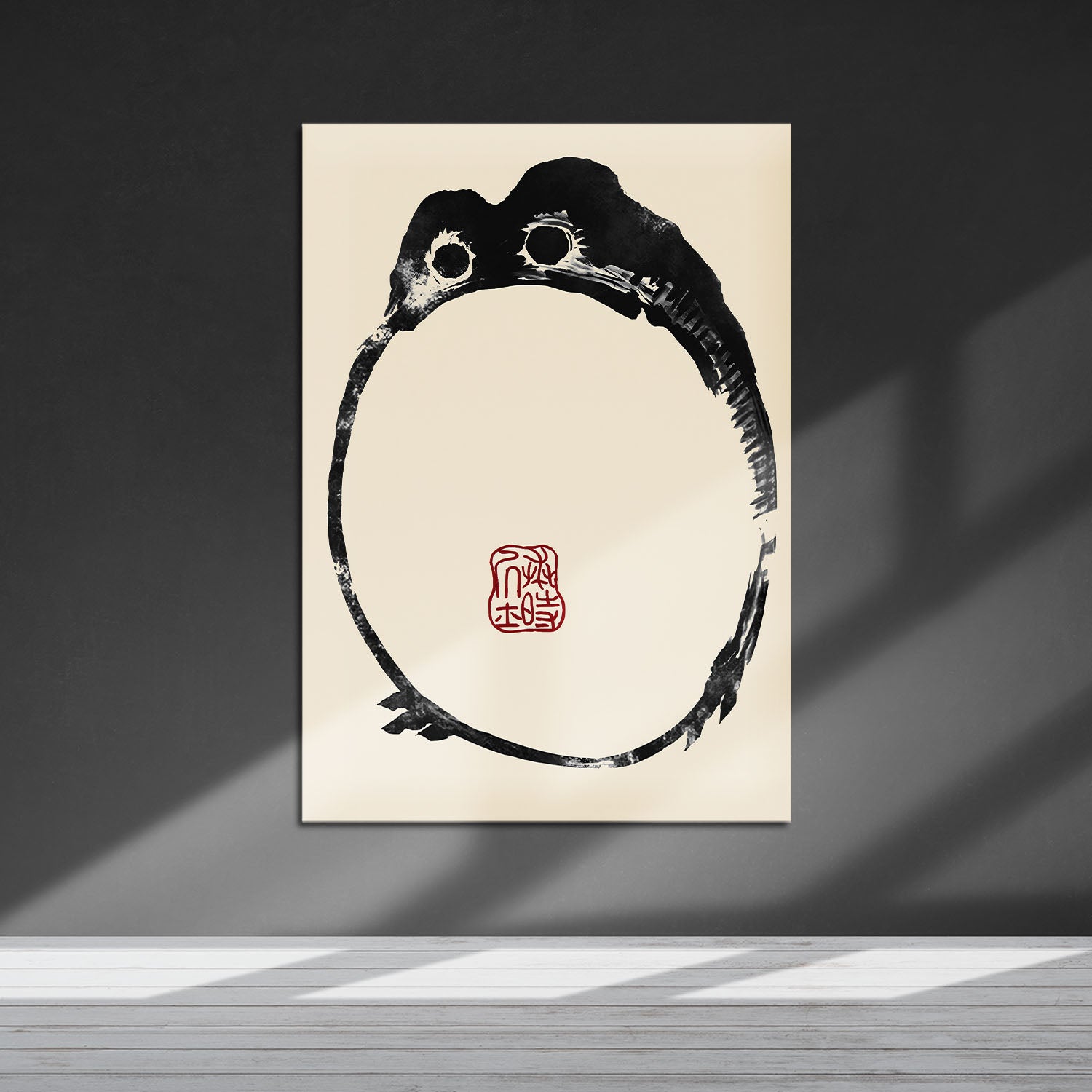 Flex Designs Metal Poster Matsumoto Hoji's Frog Round 5 x 7" Home Goods - Artist Artwork  Metal Poster