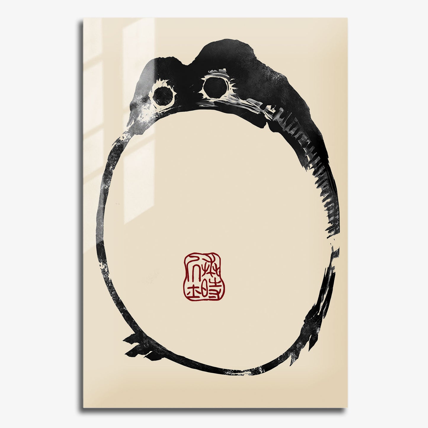 Flex Designs Metal Poster Matsumoto Hoji's Frog Round 11 x 17" Home Goods - Artist Artwork  Metal Poster