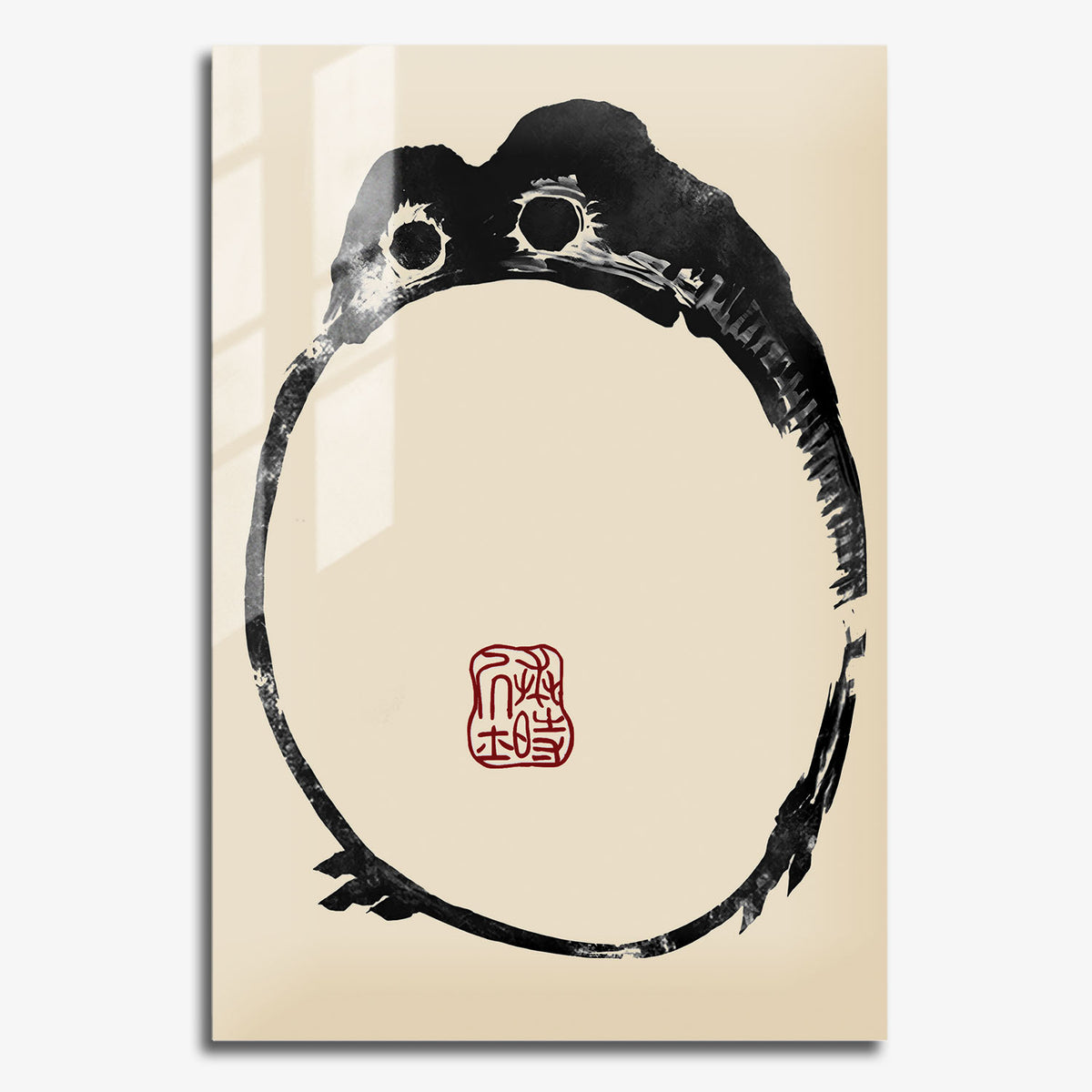 Flex Designs Metal Poster Matsumoto Hoji's Frog Round 11 x 17" Home Goods - Artist Artwork  Metal Poster