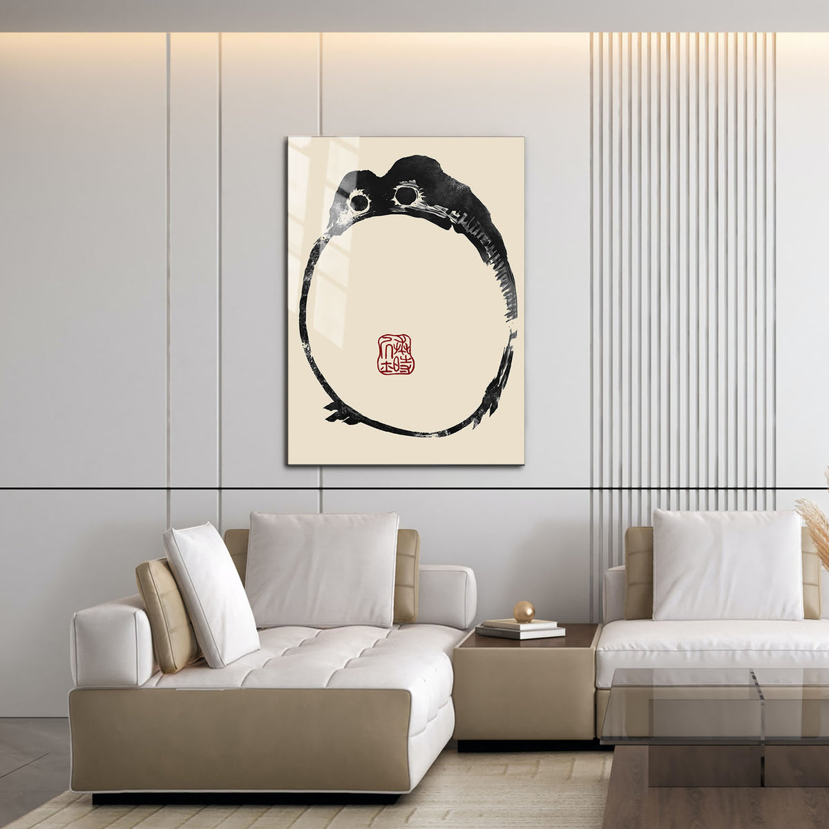 Flex Designs Metal Poster Matsumoto Hoji's Frog Round 16 x 24" Home Goods - Artist Artwork  Metal Poster