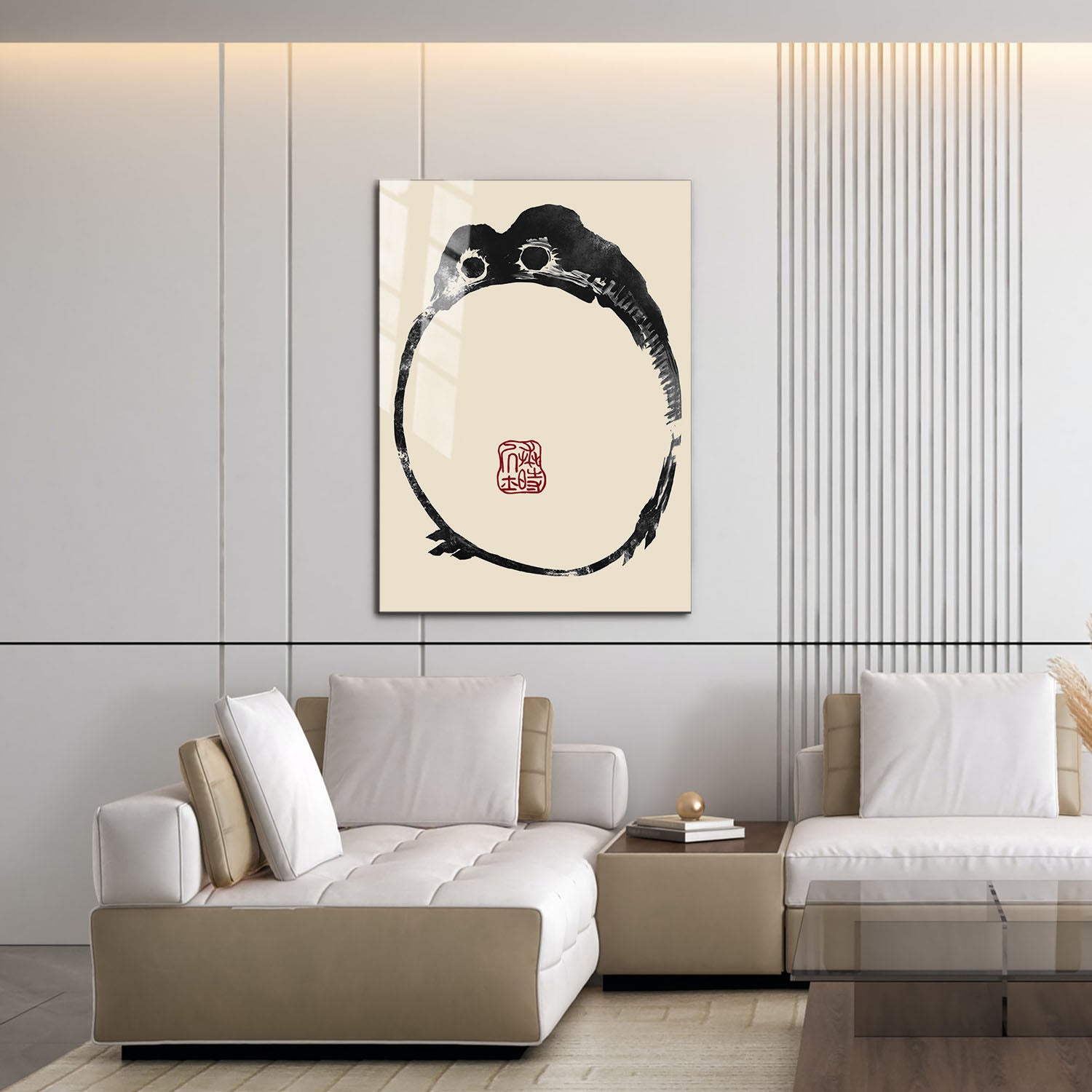 Flex Designs Metal Poster Matsumoto Hoji's Frog Round 16 x 24" Home Goods - Artist Artwork  Metal Poster