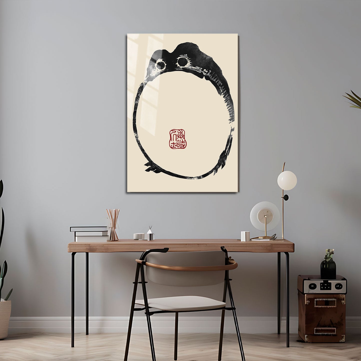 Flex Designs Metal Poster Matsumoto Hoji's Frog Round 5 x 7" Home Goods - Artist Artwork  Metal Poster