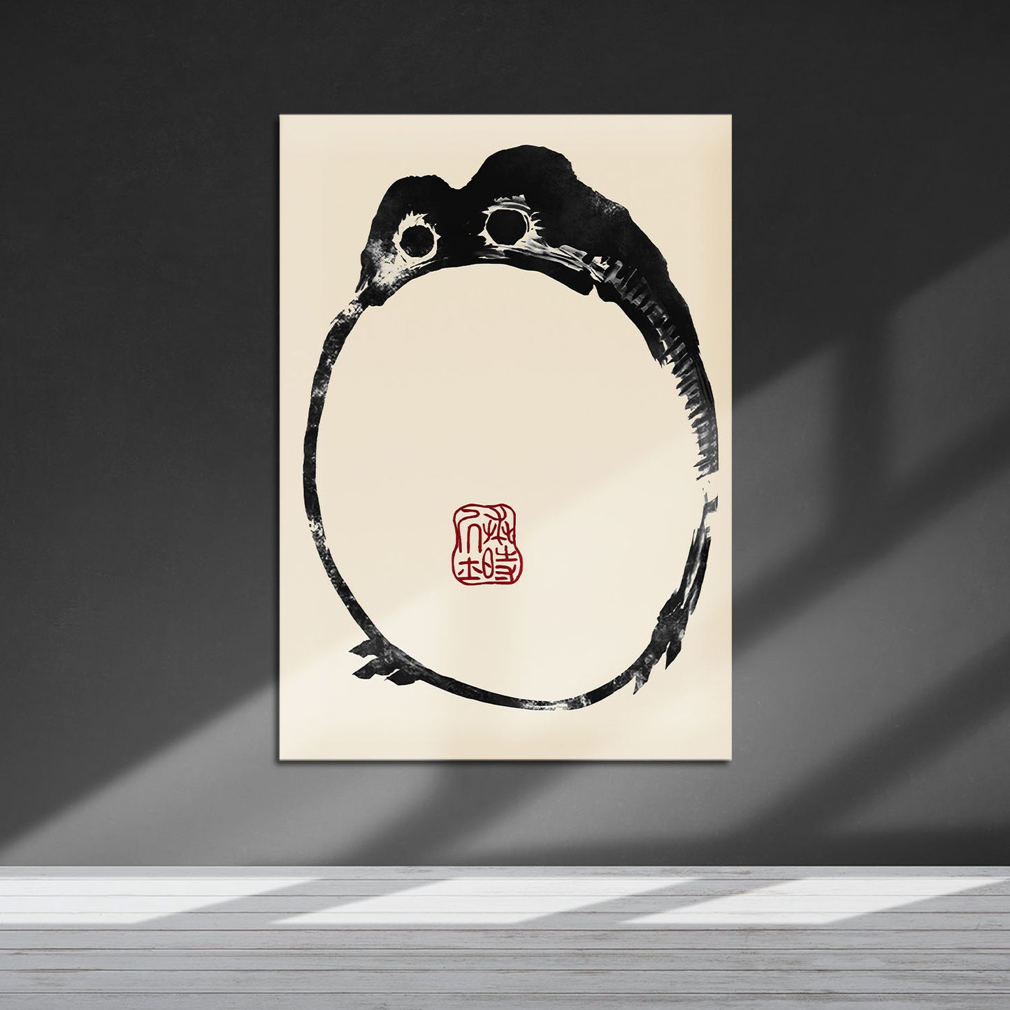 Flex Designs Metal Poster Matsumoto Hoji's Frog Round 5 x 7" Home Goods - Artist Artwork  Metal Poster