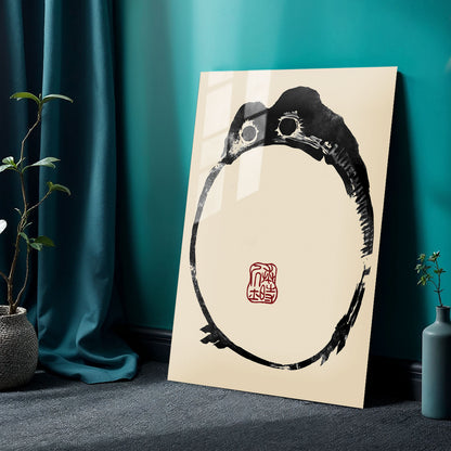 Flex Designs Metal Poster Matsumoto Hoji's Frog Round 24 x 36" Home Goods - Artist Artwork  Metal Poster