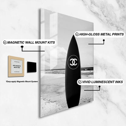 Flex Designs Metal Poster Chanel Surfboard 16 x 24" Home Goods - Designer  Metal Poster