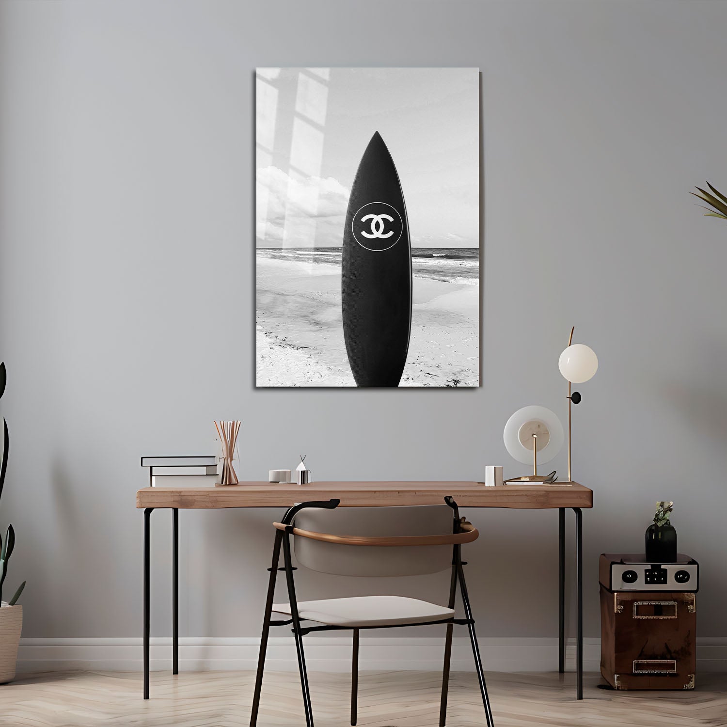 Flex Designs Metal Poster Chanel Surfboard 5 x 7" Home Goods - Designer  Metal Poster