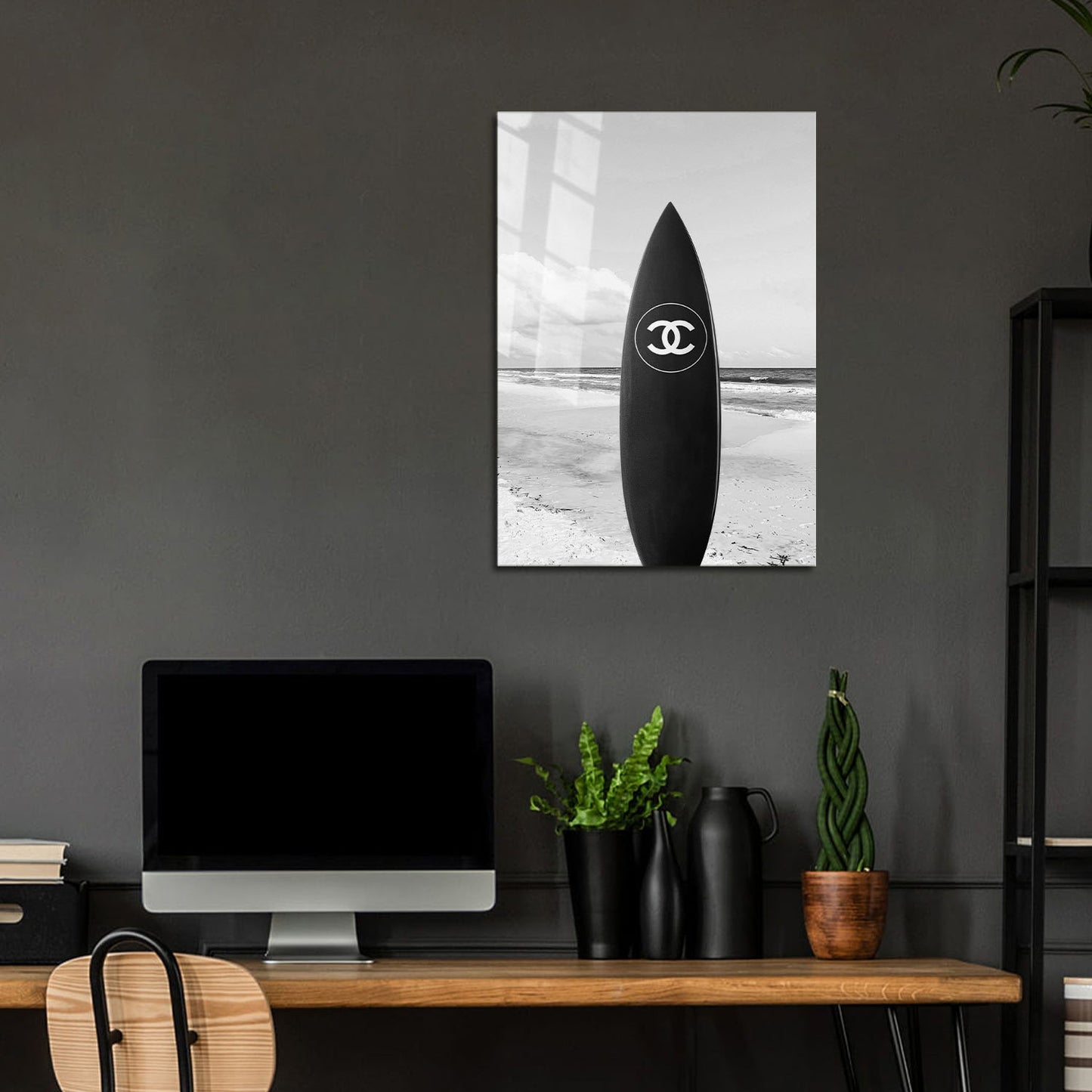 Flex Designs Metal Poster Chanel Surfboard 24 x 36" Home Goods - Designer  Metal Poster