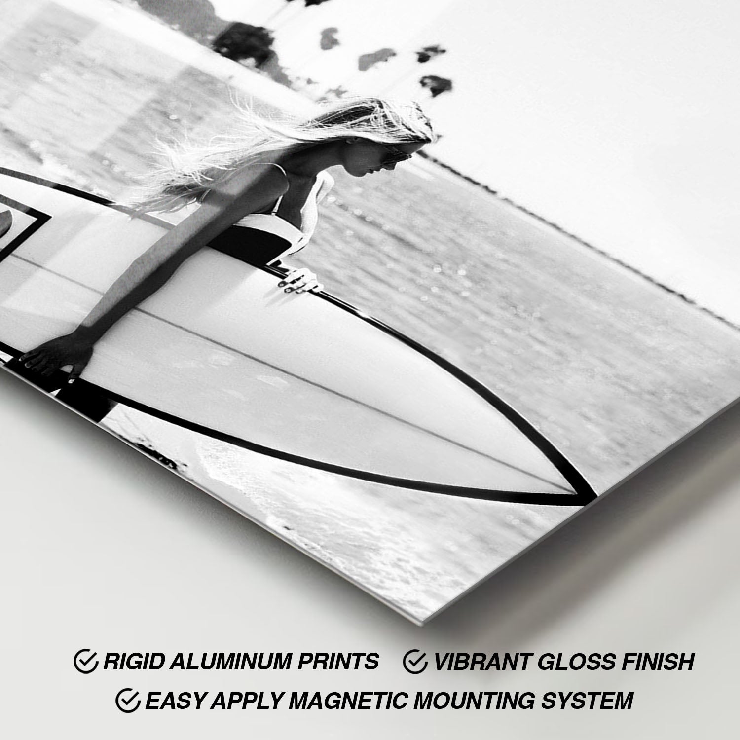 Flex Designs Metal Poster Chanel Surfer White 11 x 17" Home Goods - Designer  Metal Poster