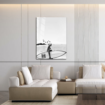 Flex Designs Metal Poster Chanel Surfer White 16 x 24" Home Goods - Designer  Metal Poster