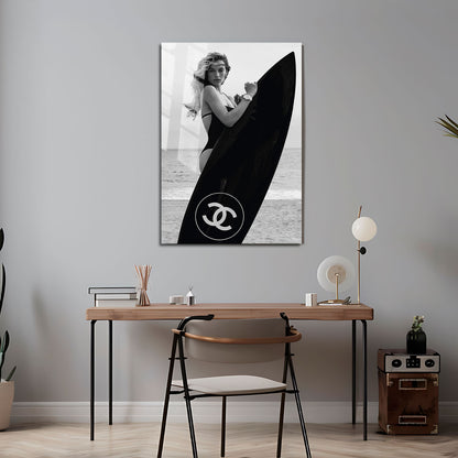 Flex Designs Metal Poster Chanel Surfer 5 x 7" Home Goods - Designer  Metal Poster