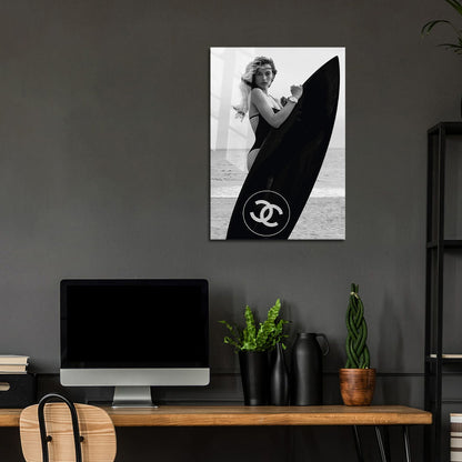 Flex Designs Metal Poster Chanel Surfer 24 x 36" Home Goods - Designer  Metal Poster