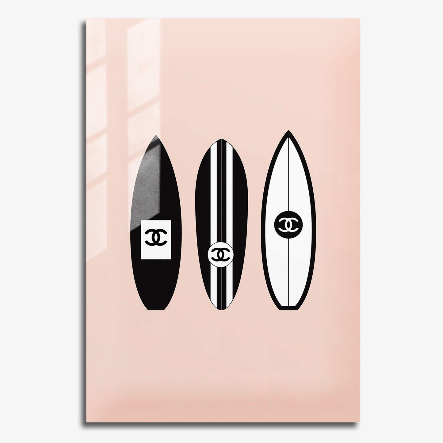 Flex Designs Metal Poster Chanel Surfboard Trio 11 x 17" Home Goods - Designer  Metal Poster