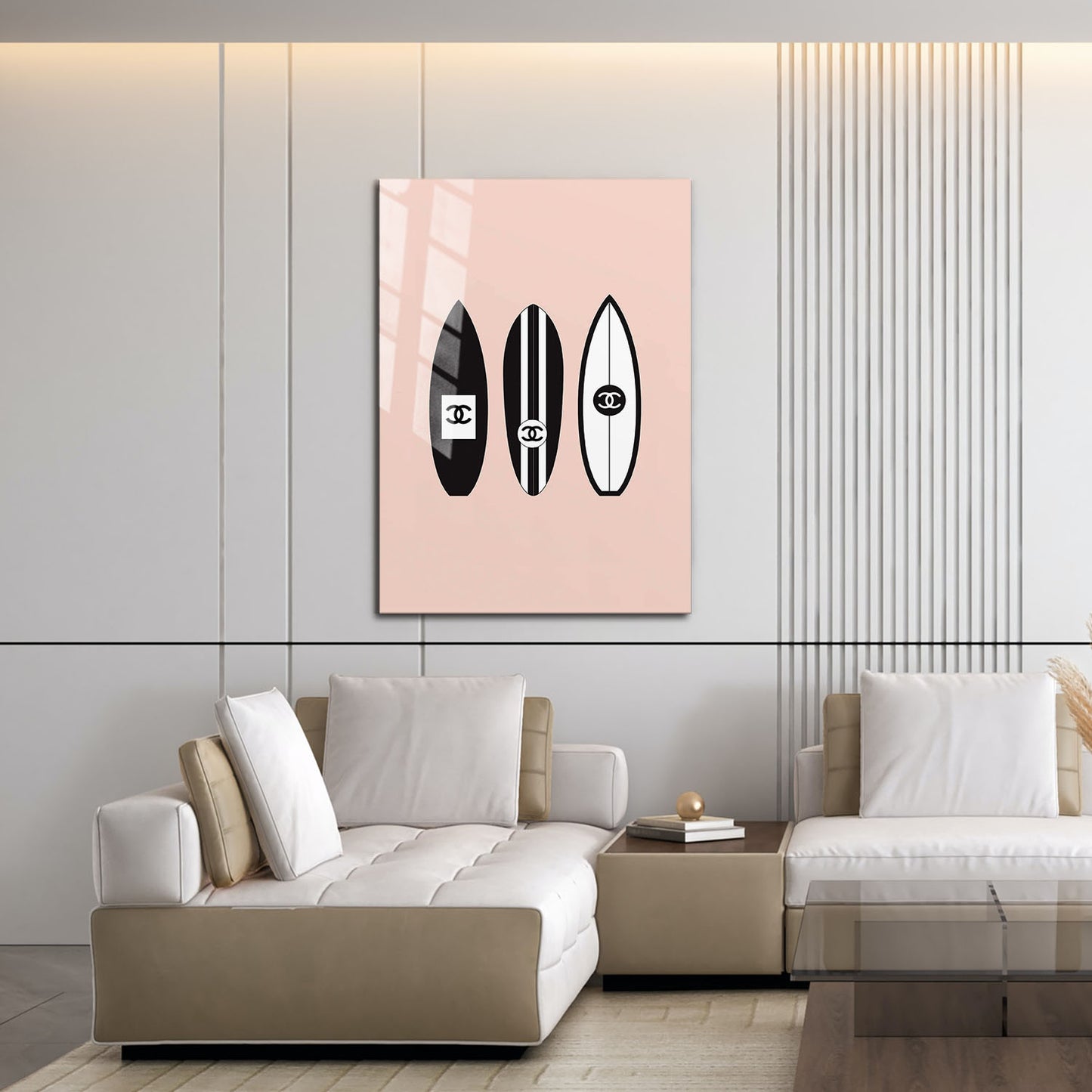 Flex Designs Metal Poster Chanel Surfboard Trio 16 x 24" Home Goods - Designer  Metal Poster