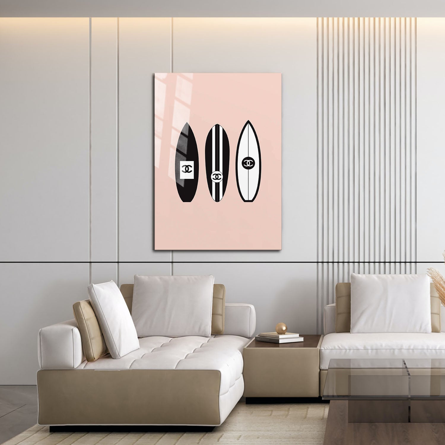 Flex Designs Metal Poster Chanel Surfboard Trio 16 x 24" Home Goods - Designer  Metal Poster