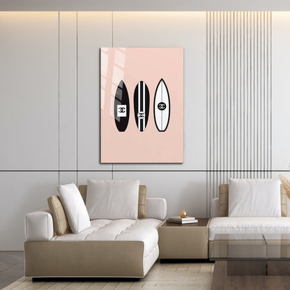 Flex Designs Metal Poster Chanel Surfboard Trio 16 x 24" Home Goods - Designer  Metal Poster