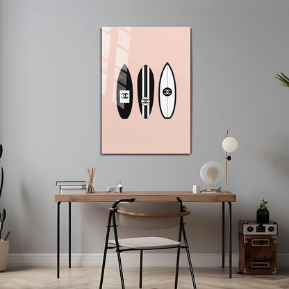 Flex Designs Metal Poster Chanel Surfboard Trio 5 x 7" Home Goods - Designer  Metal Poster