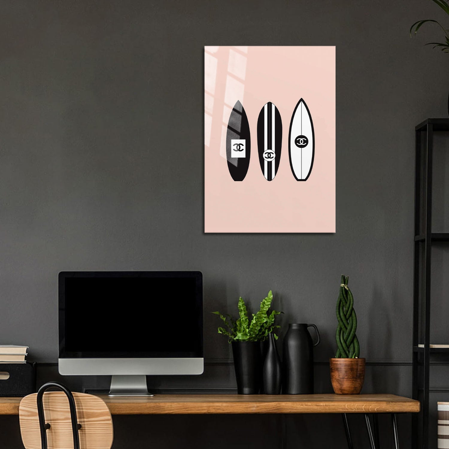 Flex Designs Metal Poster Chanel Surfboard Trio 24 x 36" Home Goods - Designer  Metal Poster