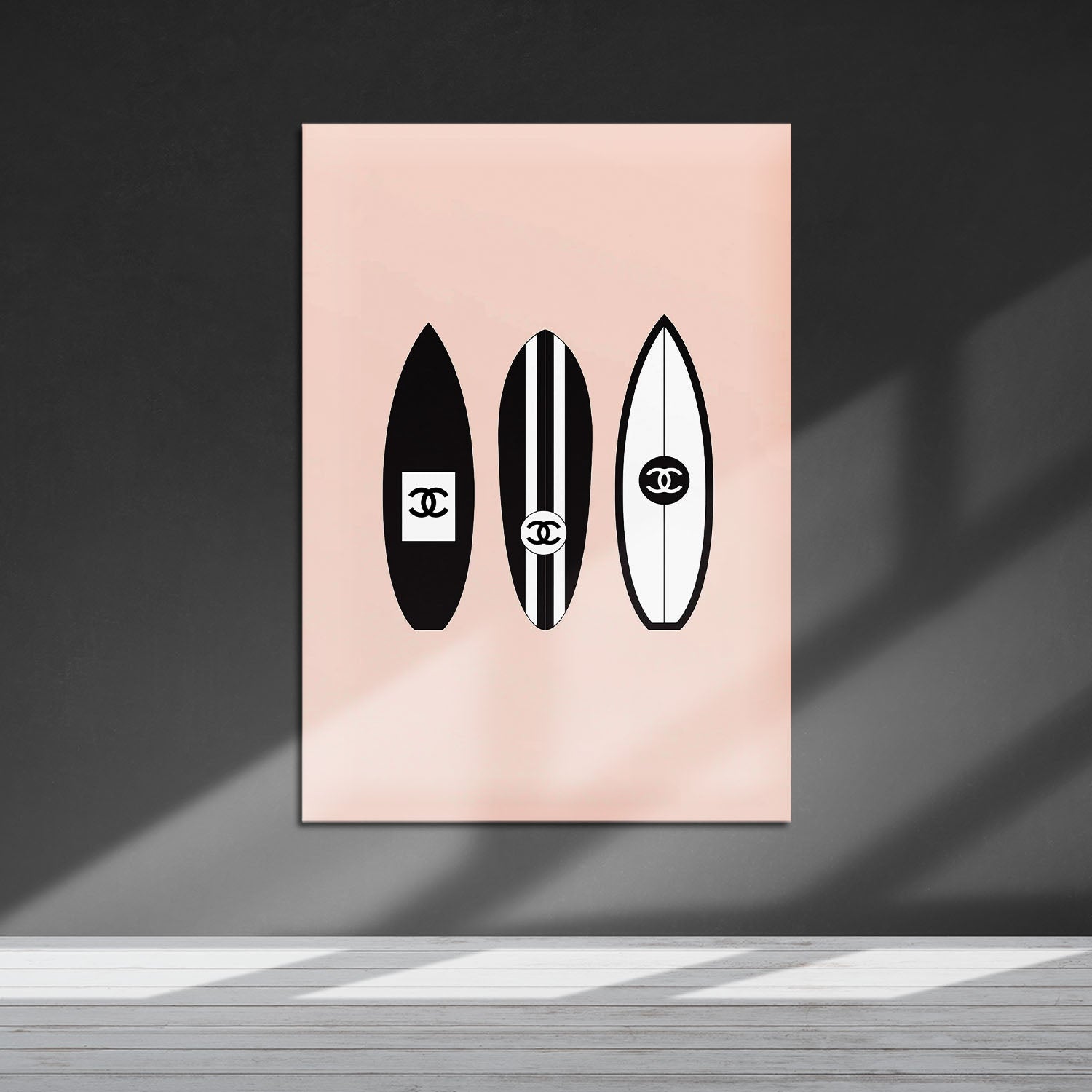 Flex Designs Metal Poster Chanel Surfboard Trio 5 x 7" Home Goods - Designer  Metal Poster