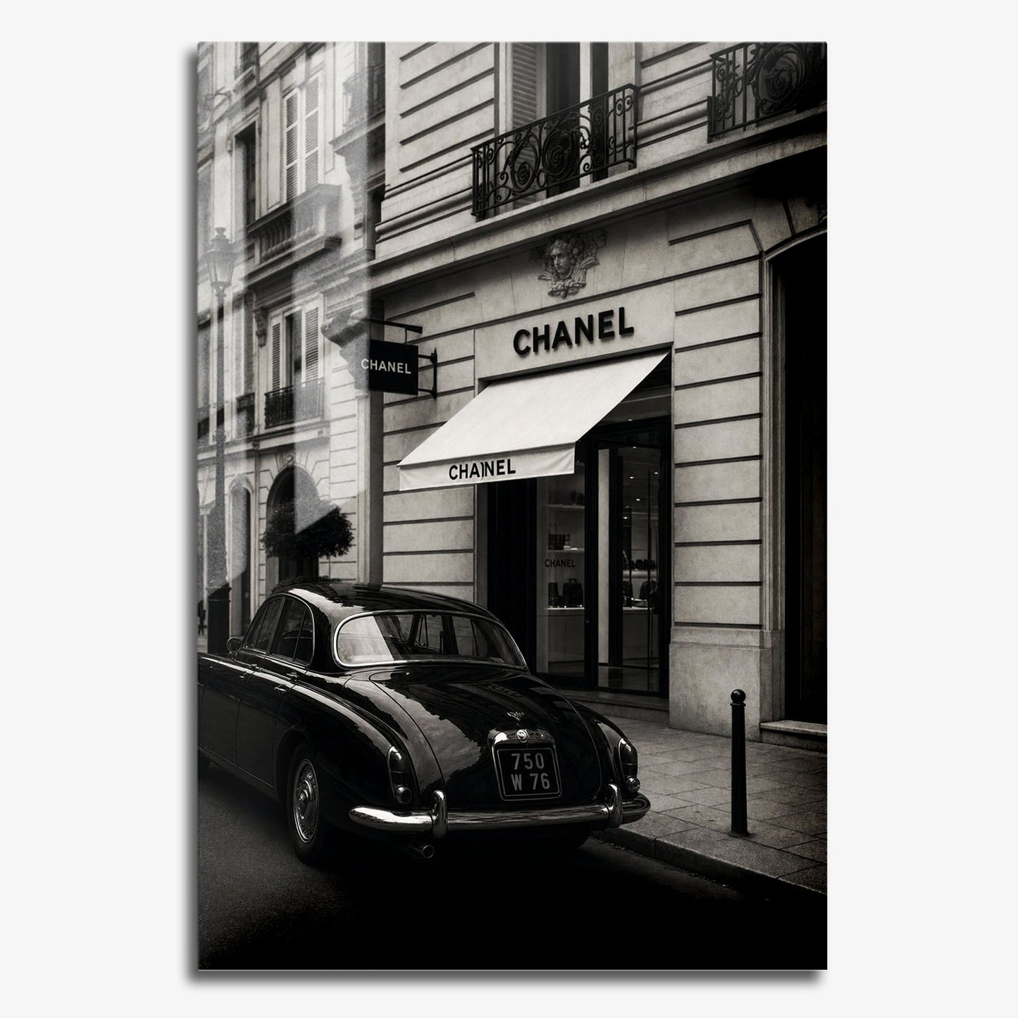 Flex Designs Metal Poster Le Noir Chanel Paris 11 x 17" Home Goods - Designer  Metal Poster