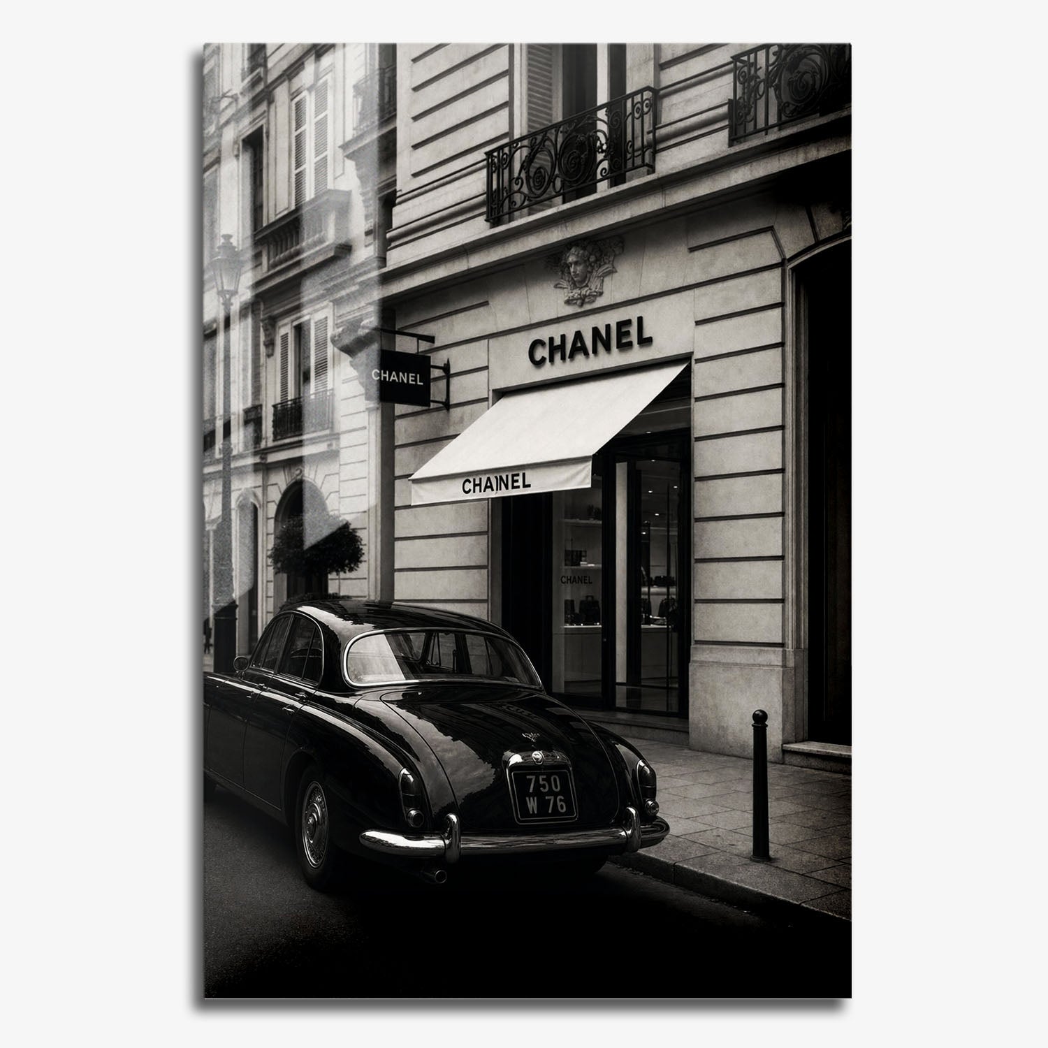 Flex Designs Metal Poster Le Noir Chanel Paris 11 x 17" Home Goods - Designer  Metal Poster