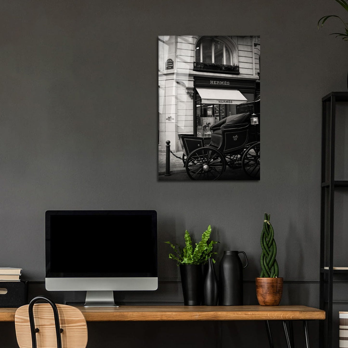 Flex Designs Metal Poster Le Noir Hermes Paris 24 x 36" Home Goods - Designer  Metal Poster