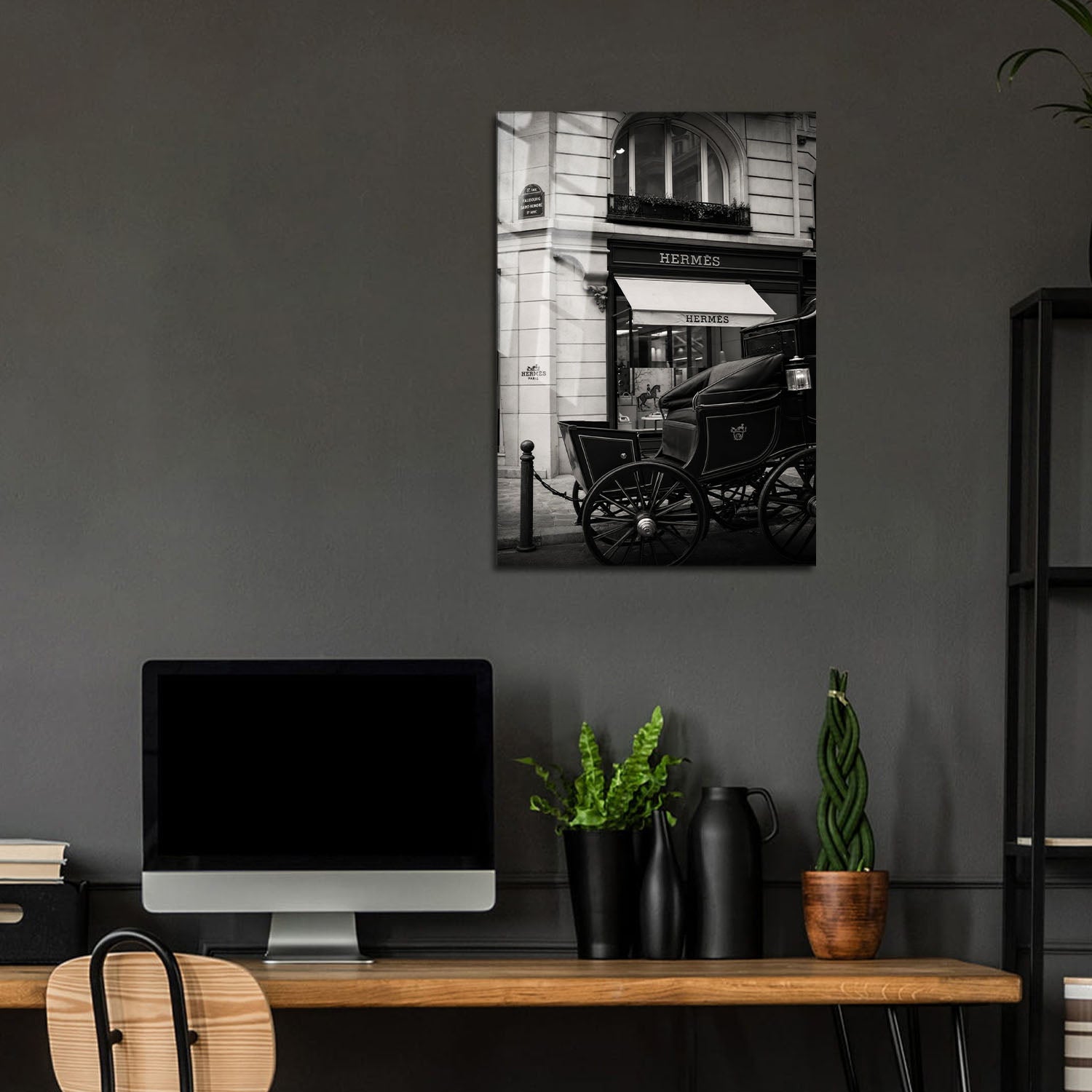 Flex Designs Metal Poster Le Noir Hermes Paris 24 x 36" Home Goods - Designer  Metal Poster