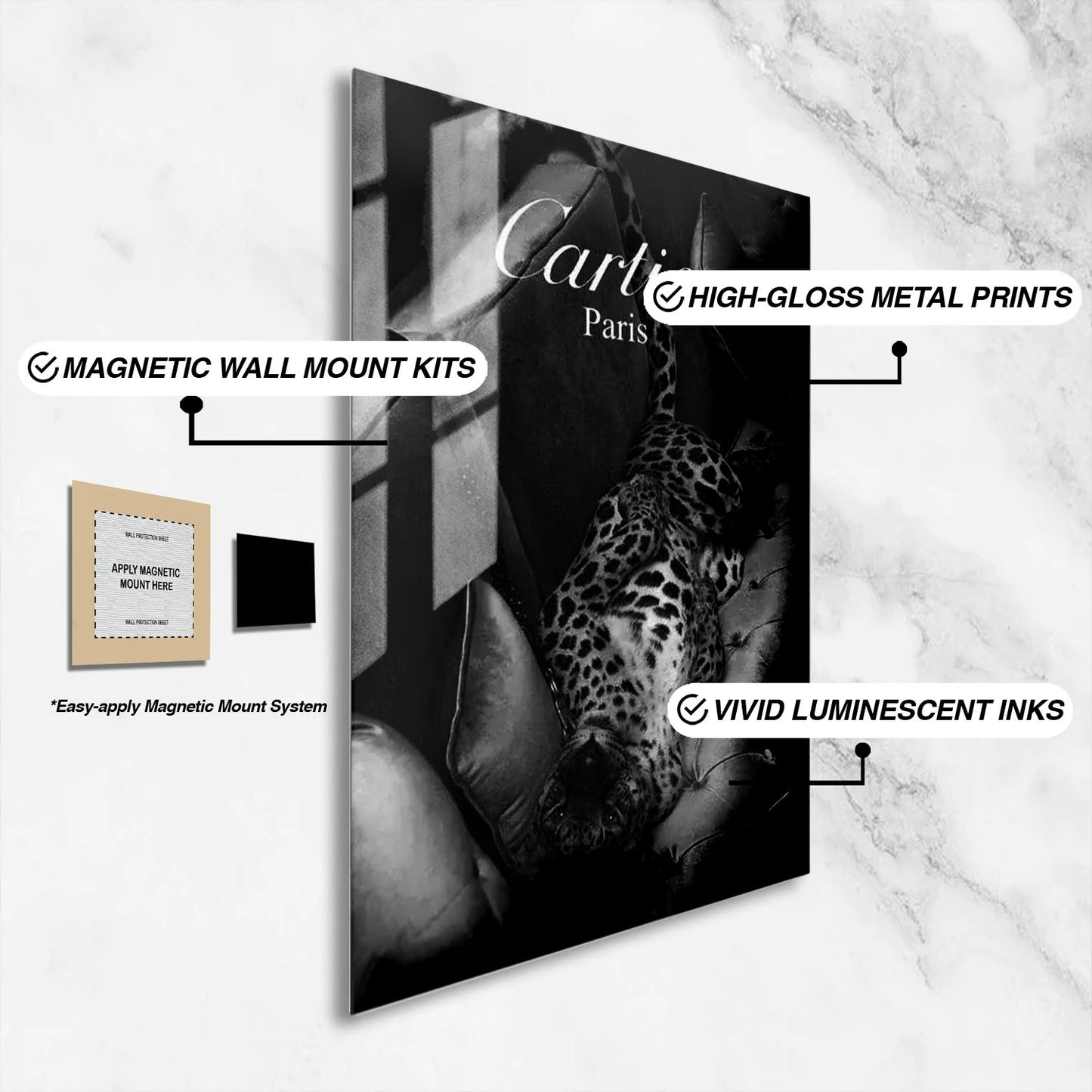 Flex Designs Metal Poster Le Noir Cartier Paris 16 x 24" Home Goods - Designer  Metal Poster