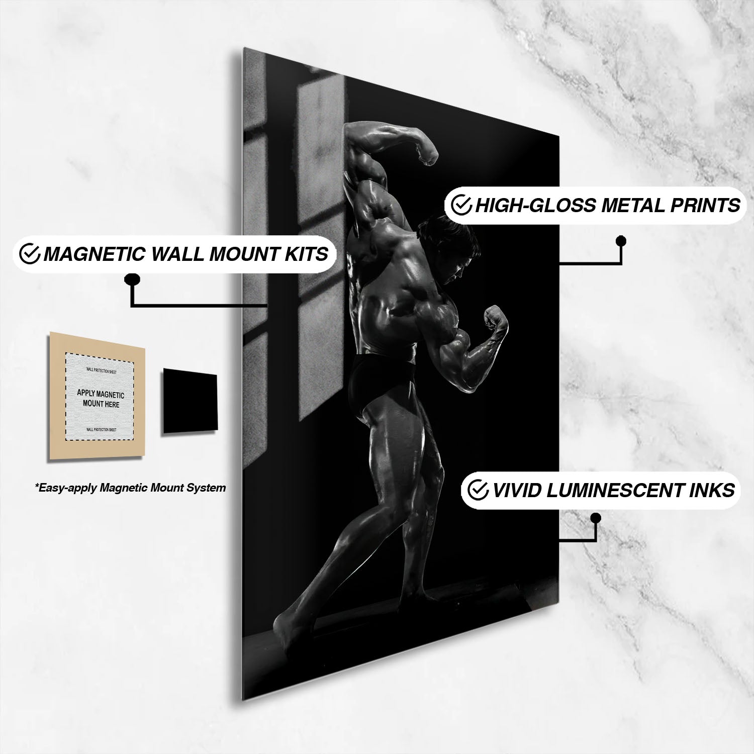 Flex Designs Metal Poster Mr Olympia Arnold 16 x 24" Home Goods - Sports  Metal Poster