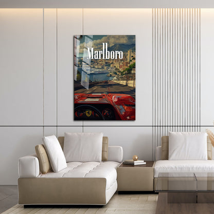 Flex Designs Metal Poster Classic Ferrari Monaco 16 x 24" Home Goods - Sports  Metal Poster