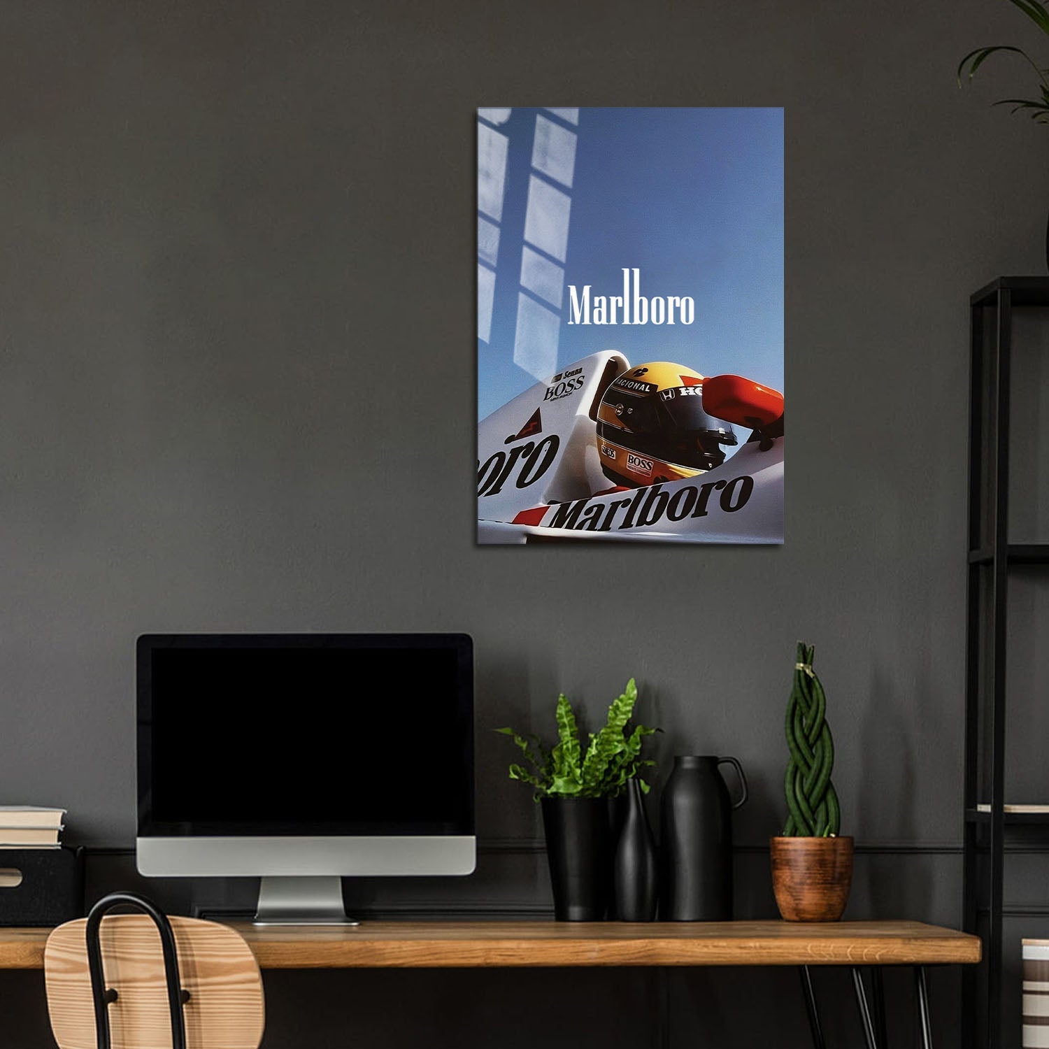 Flex Designs Metal Poster Classic Marlboro F1 24 x 36" Home Goods - Sports  Metal Poster