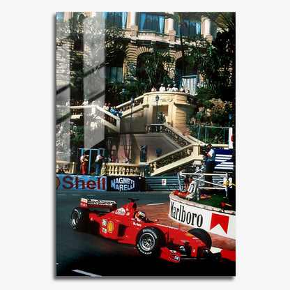 Flex Designs Metal Poster Monaco Grand Prix Ferrari 11 x 17" Home Goods - Sports  Metal Poster