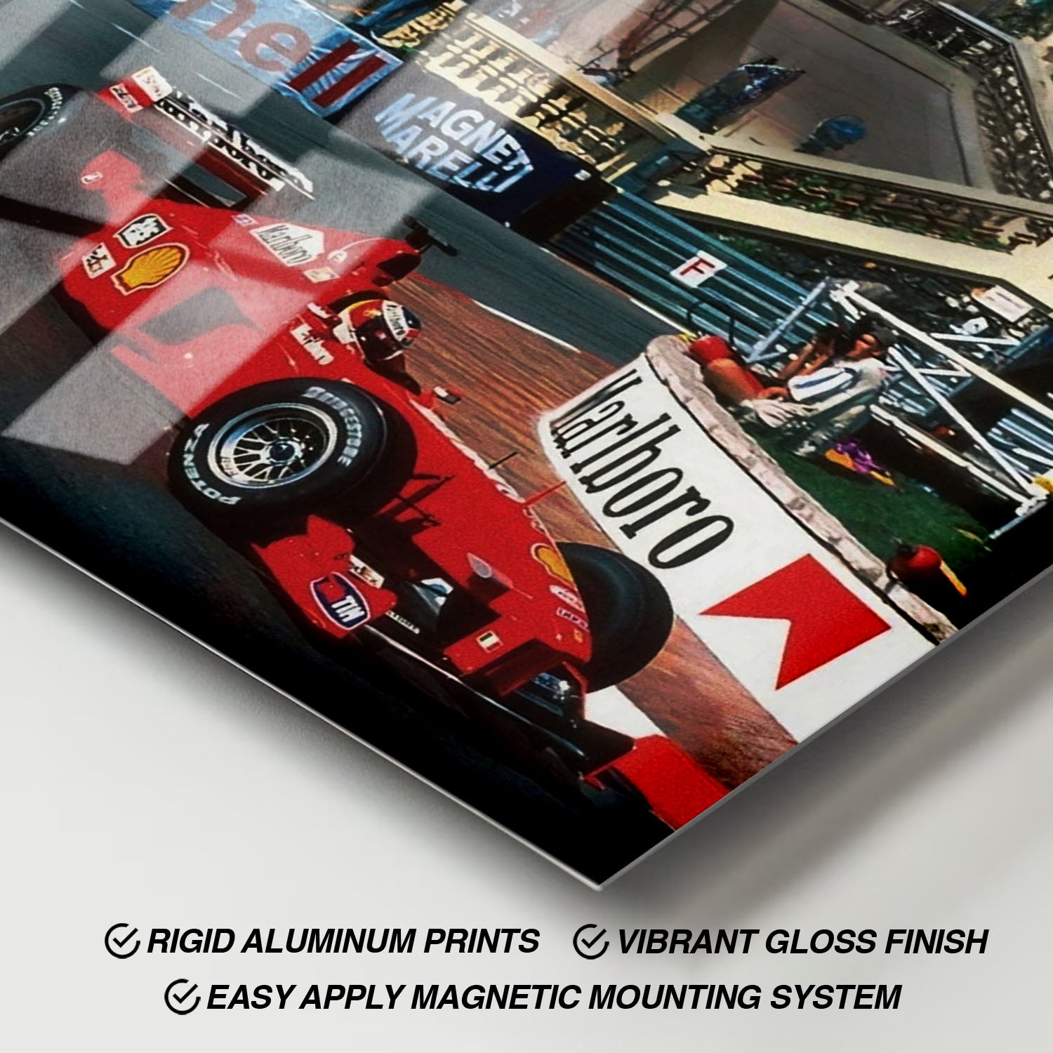 Flex Designs Metal Poster Monaco Grand Prix Ferrari 11 x 17" Home Goods - Sports  Metal Poster