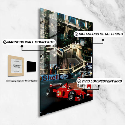 Flex Designs Metal Poster Monaco Grand Prix Ferrari 16 x 24" Home Goods - Sports  Metal Poster