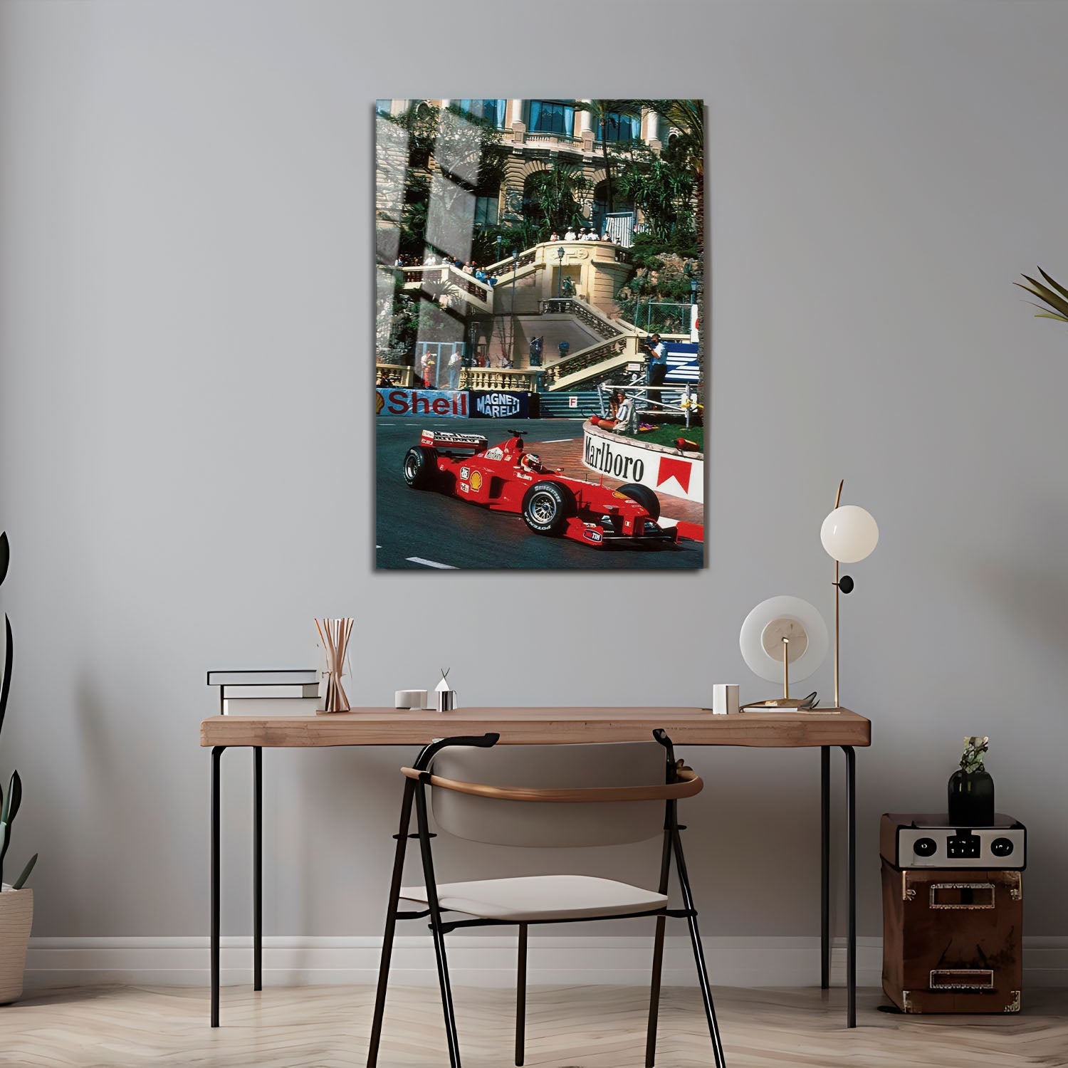 Flex Designs Metal Poster Monaco Grand Prix Ferrari 5 x 7" Home Goods - Sports  Metal Poster